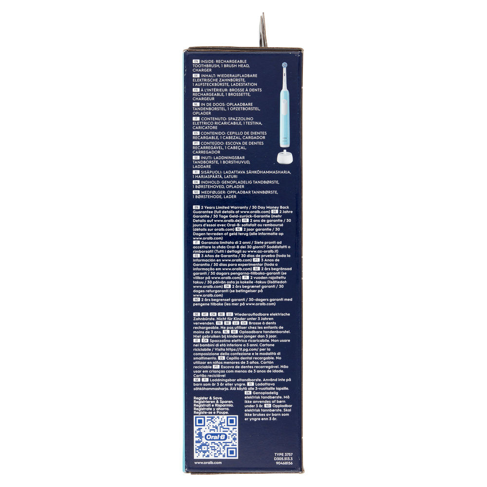 SPAZZOLINO ELETTRICO ORAL B  PRO SERIES 1 SENSITIVE BLUE PZ 1 - 4