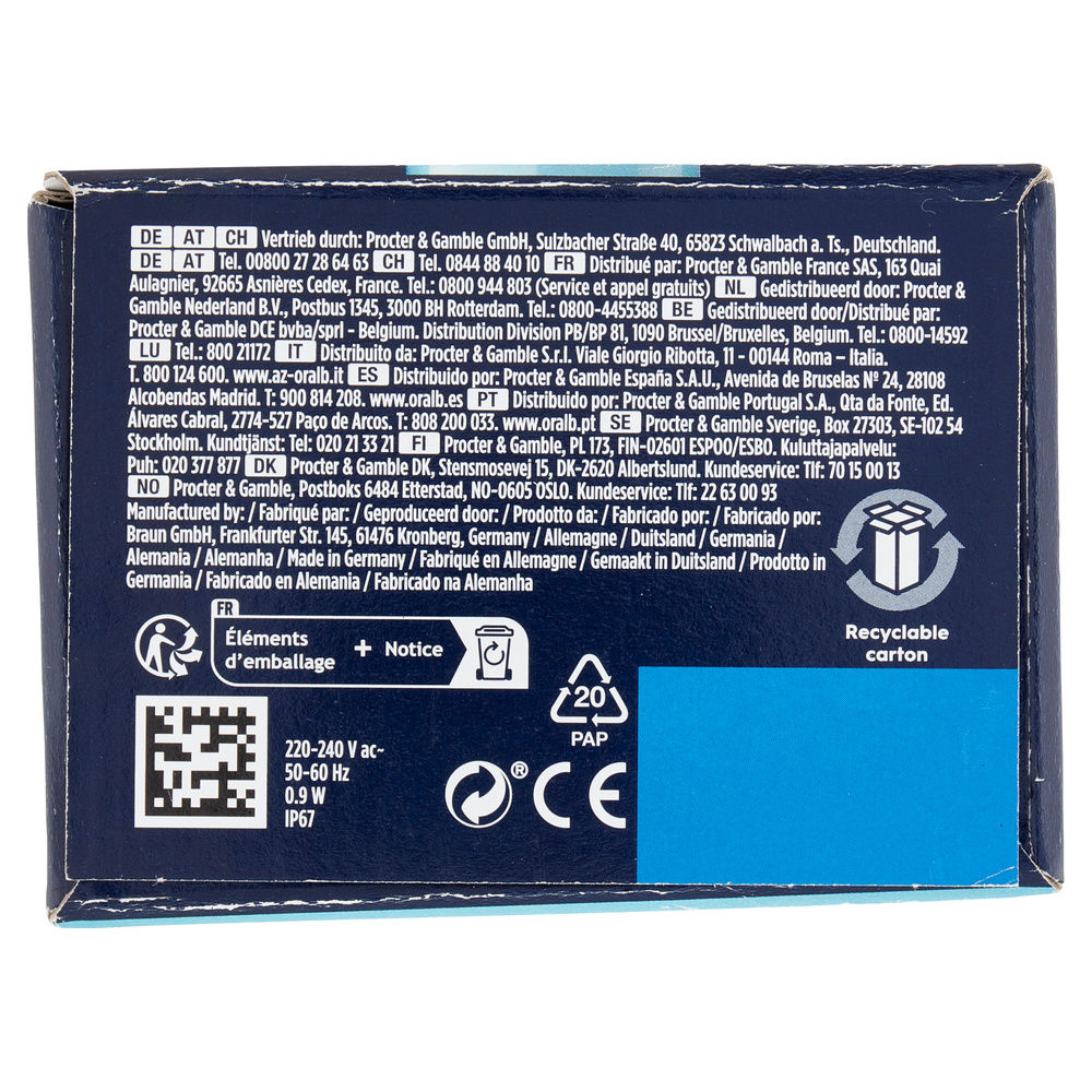 SPAZZOLINO ELETTRICO ORAL B  PRO SERIES 1 SENSITIVE BLUE PZ 1 - 3