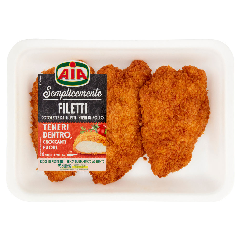 FILETTI DI POLLO SEMPLICEMENTE PANATI CF 280 G AIA - 0
