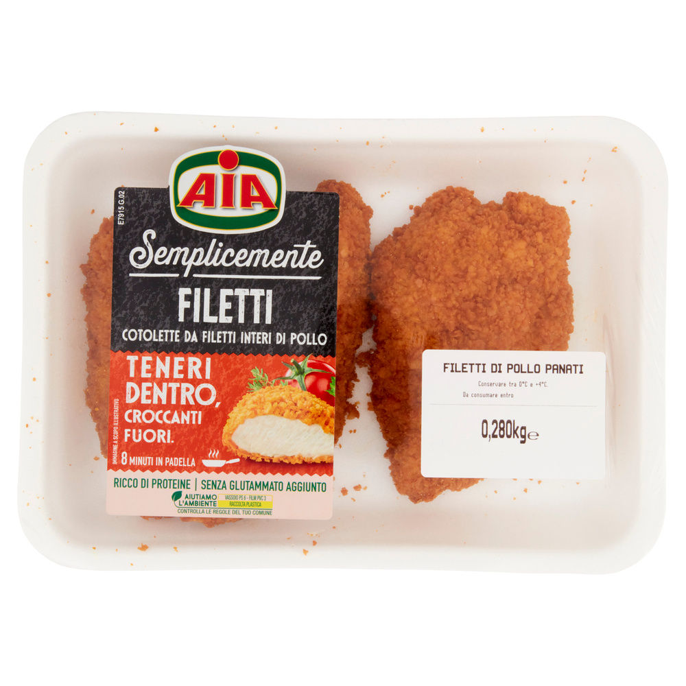 FILETTI DI POLLO SEMPLICEMENTE PANATI CF 280 G AIA - 3
