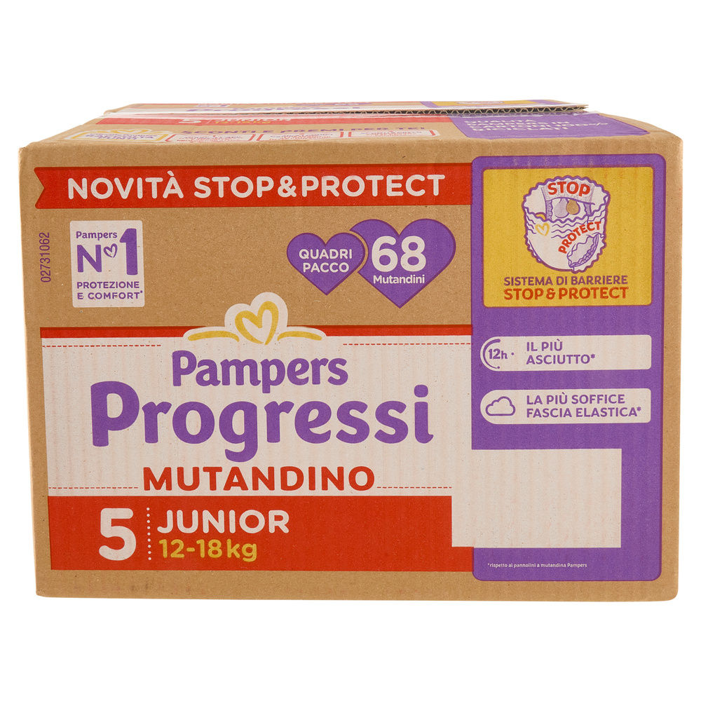 MUTANDINO PAMPERS PROGRESSI QUADRIPACK JUNIOR PZ.68 - 3