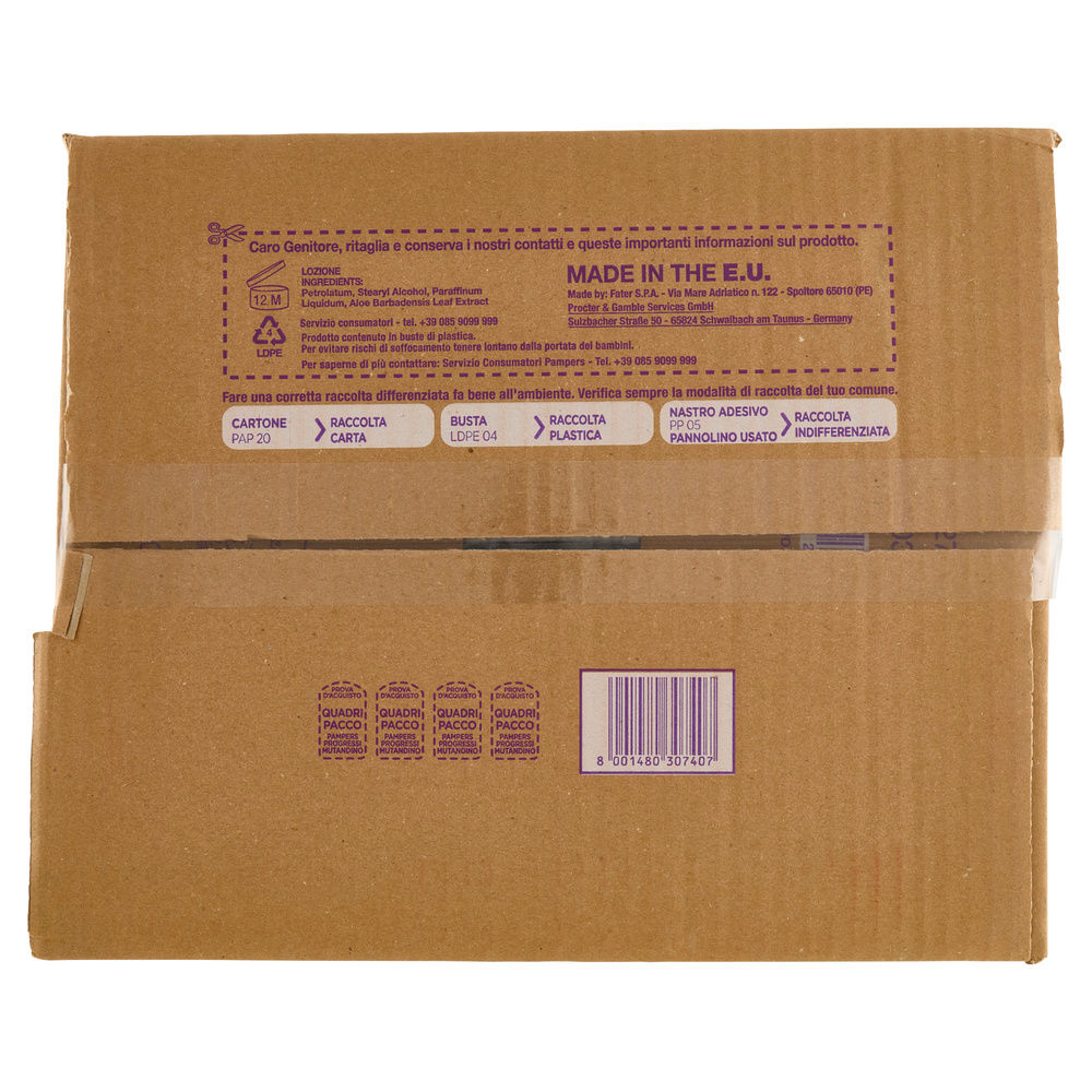 MUTANDINO PAMPERS PROGRESSI QUADRIPACK JUNIOR PZ.68 - 2