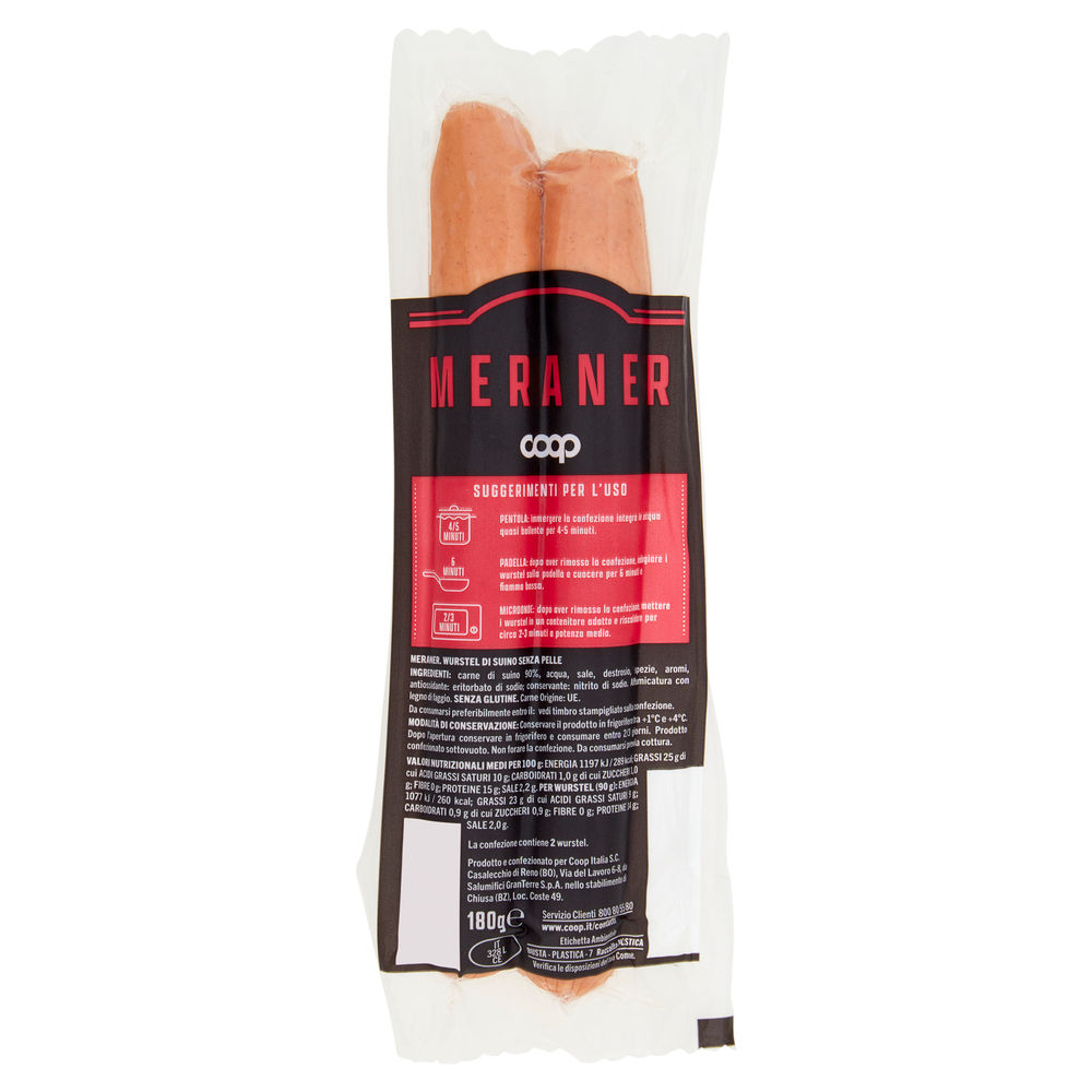 Wurstel meraner coop g 180