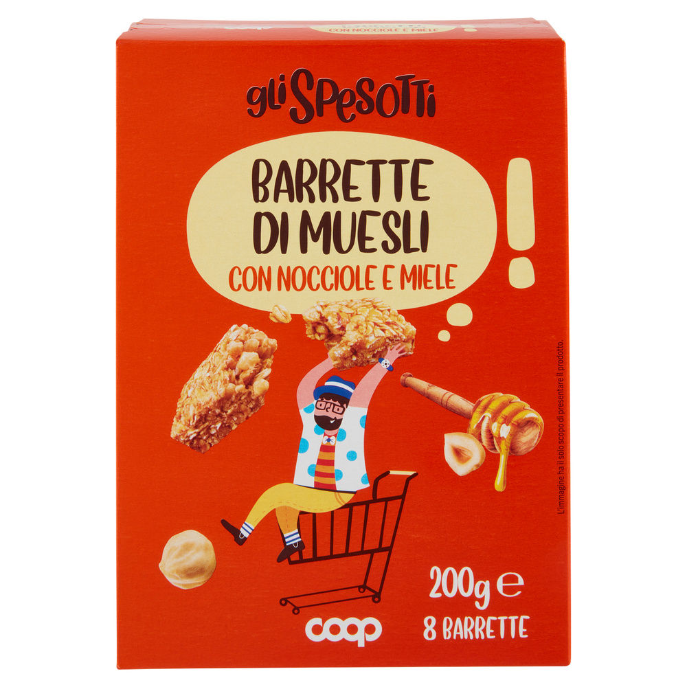 BARRETTA GLI SPESOTTI MUESLI CON NOCCIOLE E MIELE 8 PEZZI G200 - 8
