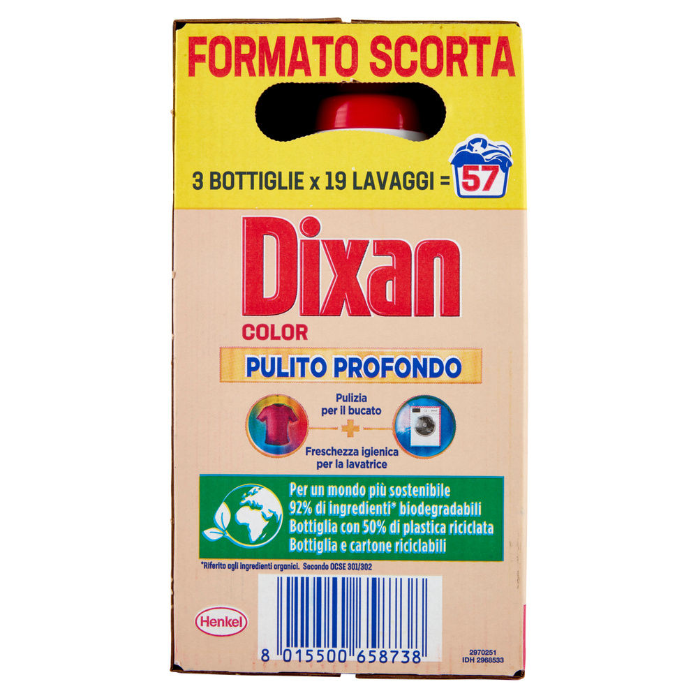 DETERSIVO LAVATRICE LIQUIDO DIXAN 19LAVX3 COLOR 3X L 0,855 - 4