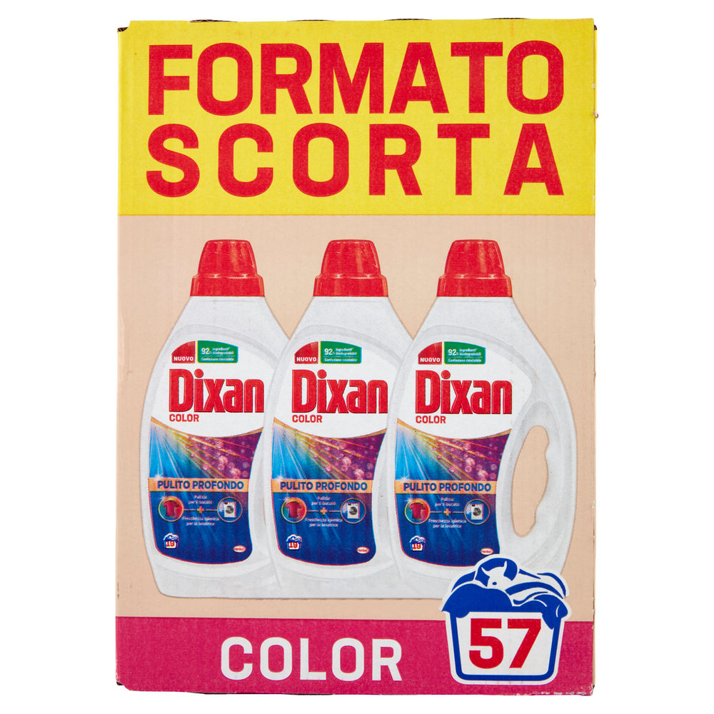 DETERSIVO LAVATRICE LIQUIDO DIXAN 19LAVX3 COLOR 3X L 0,855 - 1