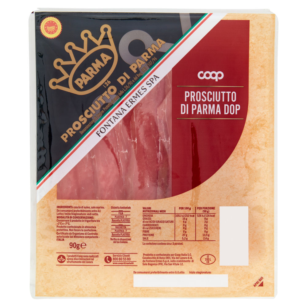 PROSCIUTTO DI PARMA DOP COOP G 90 - 0