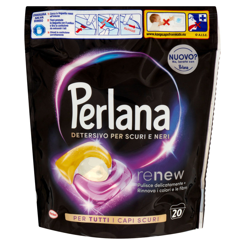DETERSIVO LAVATRICE PERLANA CAPS NERO 20LV KG 0,27 - 2