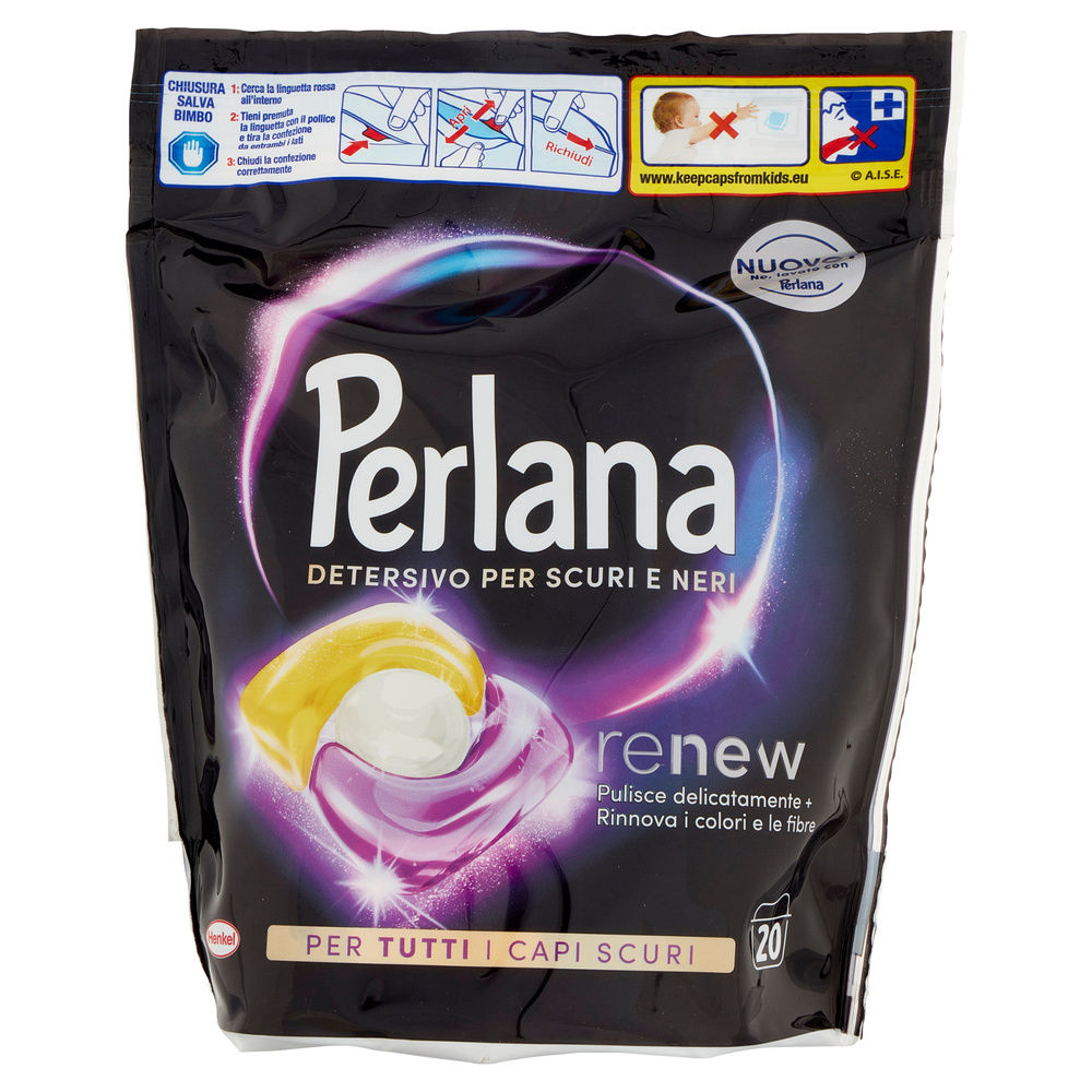 DETERSIVO LAVATRICE PERLANA CAPS NERO 20LV KG 0,27 - 7