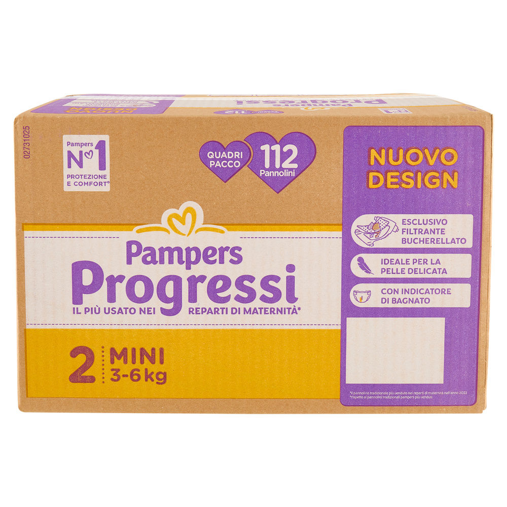 PANNOLINI PAMPERS PROGRESSI QUADRIPACK MINI PZ.112 - 4