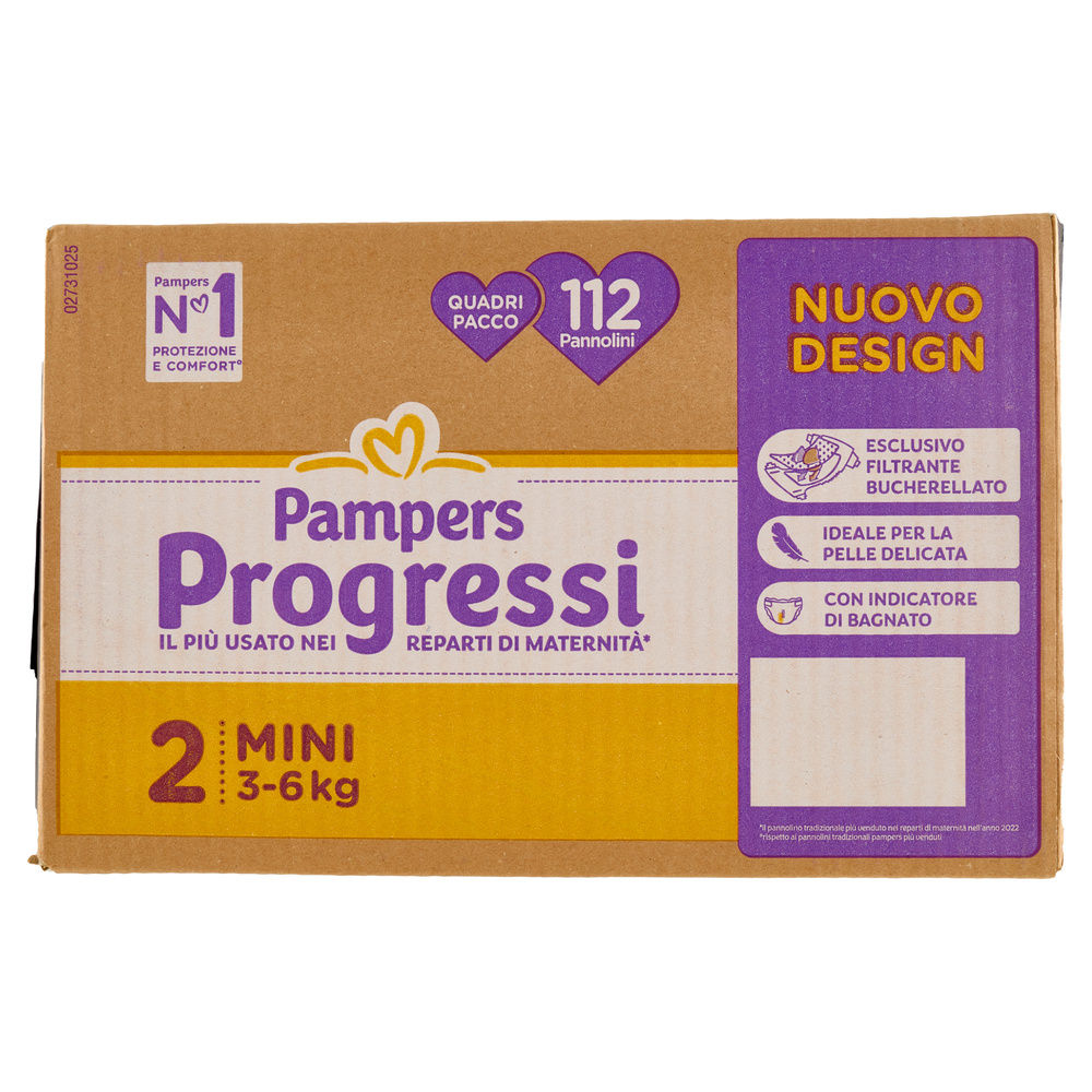 PANNOLINI PAMPERS PROGRESSI QUADRIPACK MINI PZ.112 - 3