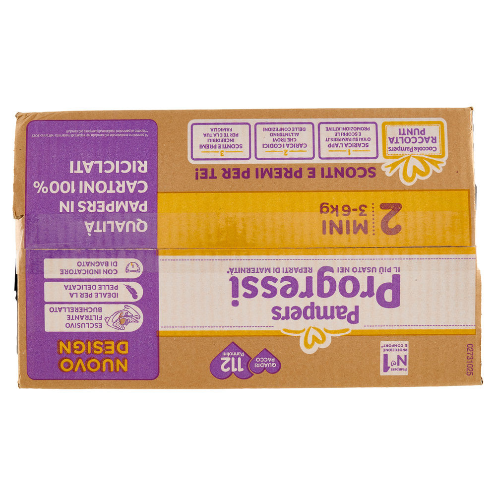 PANNOLINI PAMPERS PROGRESSI QUADRIPACK MINI PZ.112 - 7