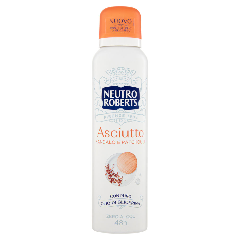 DEODORANTE SPRAY NEUTRO ROBERTS ASCIUTTO SANDALO E PATCHOULI ML 150 - 0