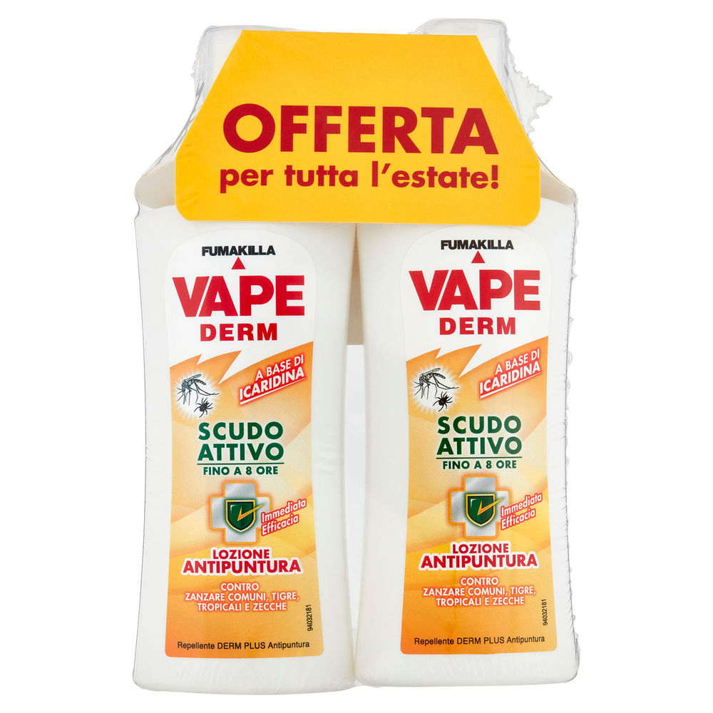 LOZIONE ANTIPUNTURA VAPE DERM SCUDO ATTIVO BIPACCO 2X ML 100 - 0