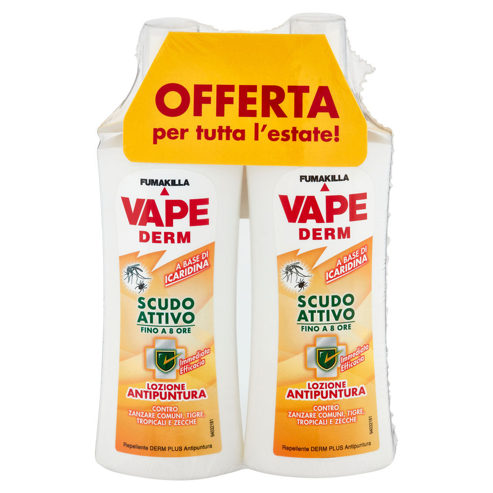 LOZIONE ANTIPUNTURA VAPE DERM SCUDO ATTIVO BIPACCO 2X ML 100 - 2