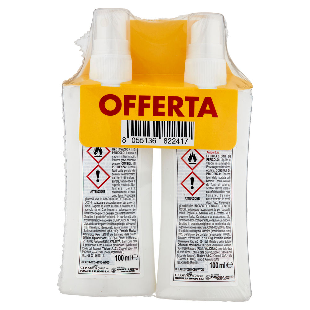 LOZIONE ANTIPUNTURA VAPE DERM SCUDO ATTIVO BIPACCO 2X ML 100 - 1