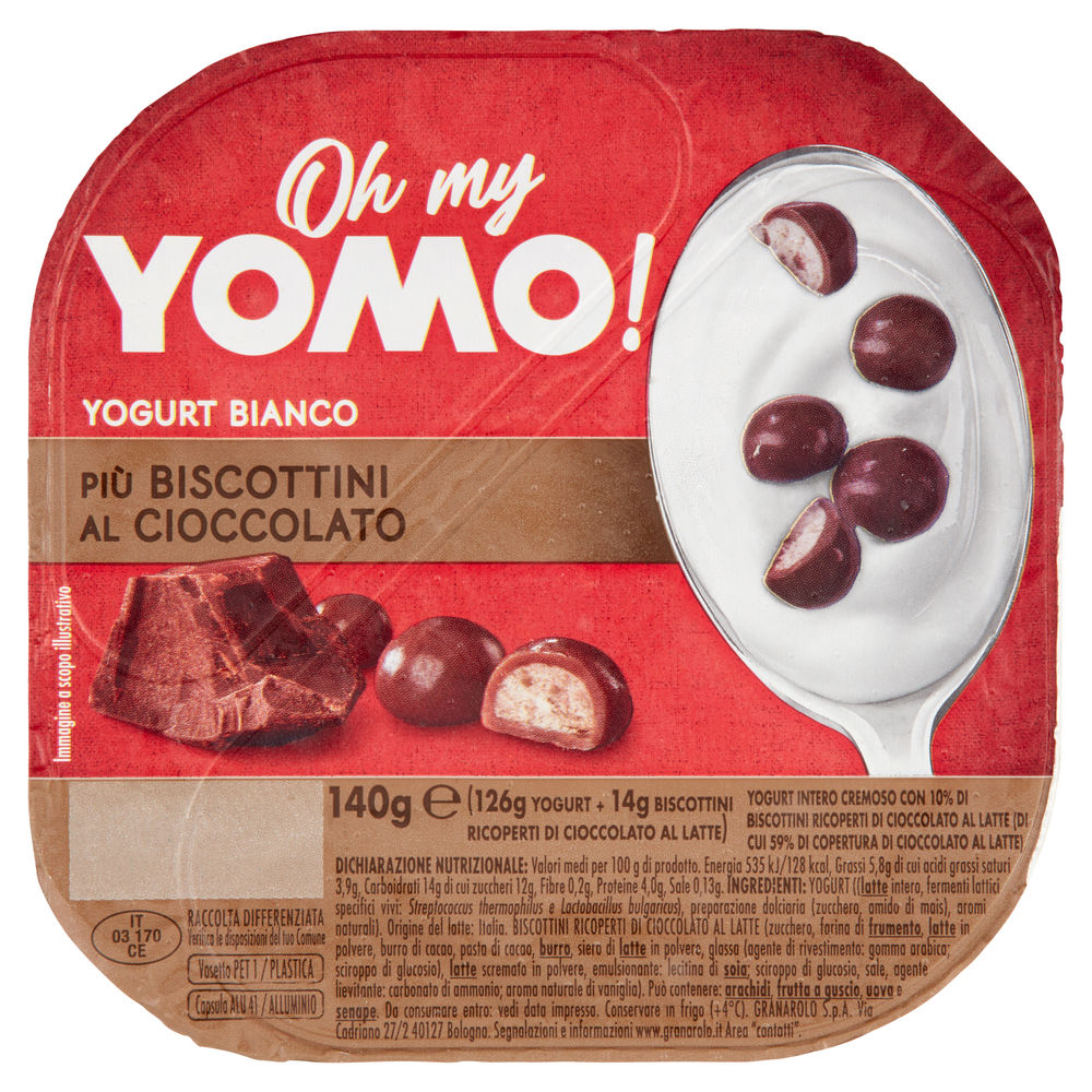 YOGURT BIANCO E BOTTONCINI CIOCCOLATO AL LATTE OH MY YOMO! G 140 - 0