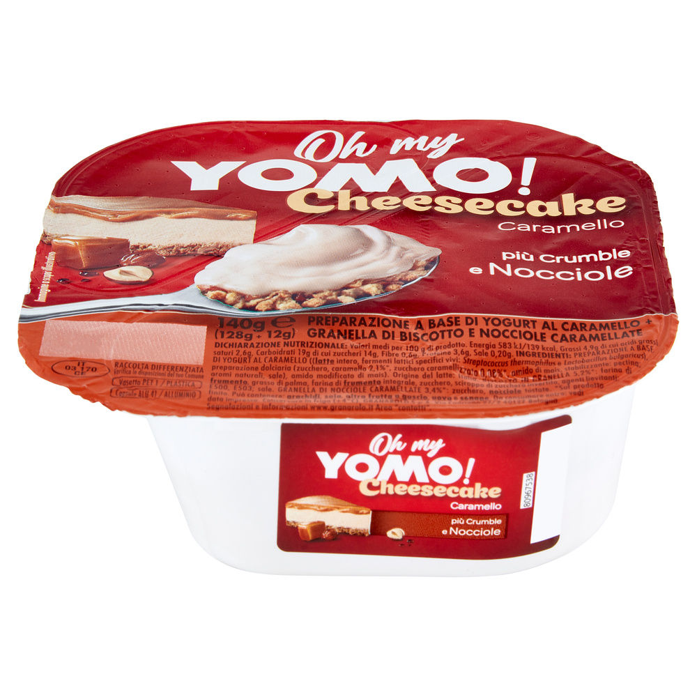 YOGURT CHEESECAKE CARAM/CRUMBLE BISCOT. DIGEST C/MAND CARAMEL OH MY YOMO! G 140 - 3
