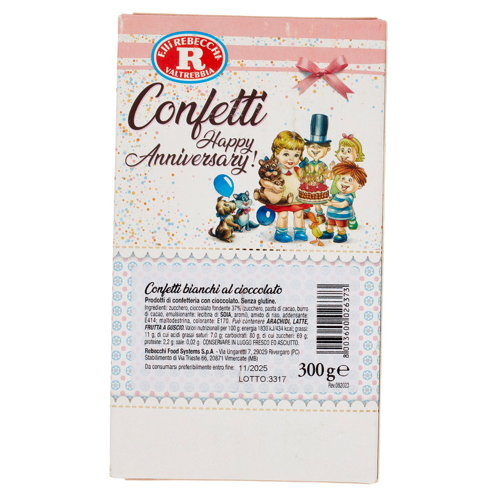 CONFETTI BIANCHI CIOCCOLATO REBECCHI G300 - 1