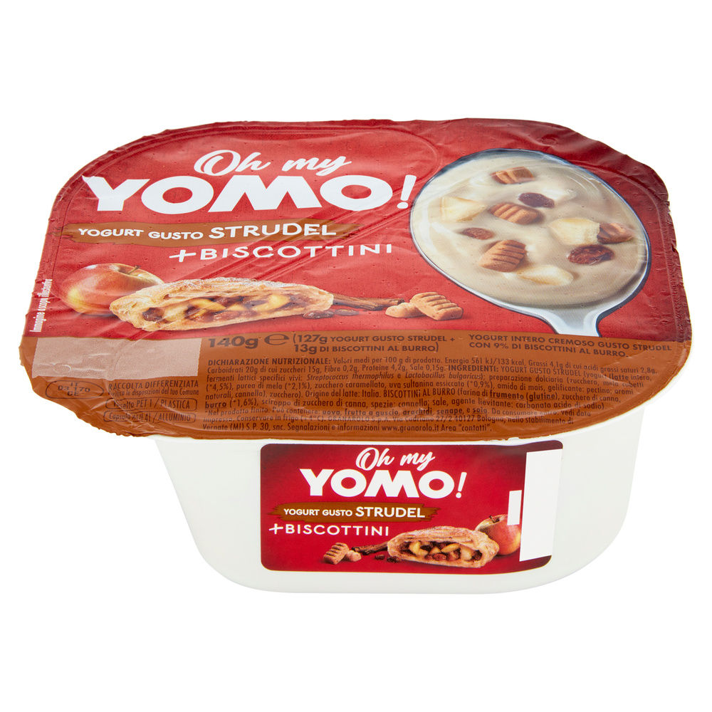 YOGURT MELA E CANNELLA PIÙ BISCOTTINI CROCCANTI OH MY YOMO! 140G - 2