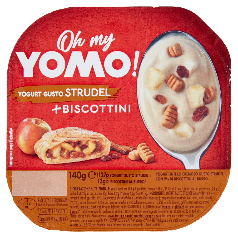 YOGURT MELA E CANNELLA PIÙ BISCOTTINI CROCCANTI OH MY YOMO! 140G - 7
