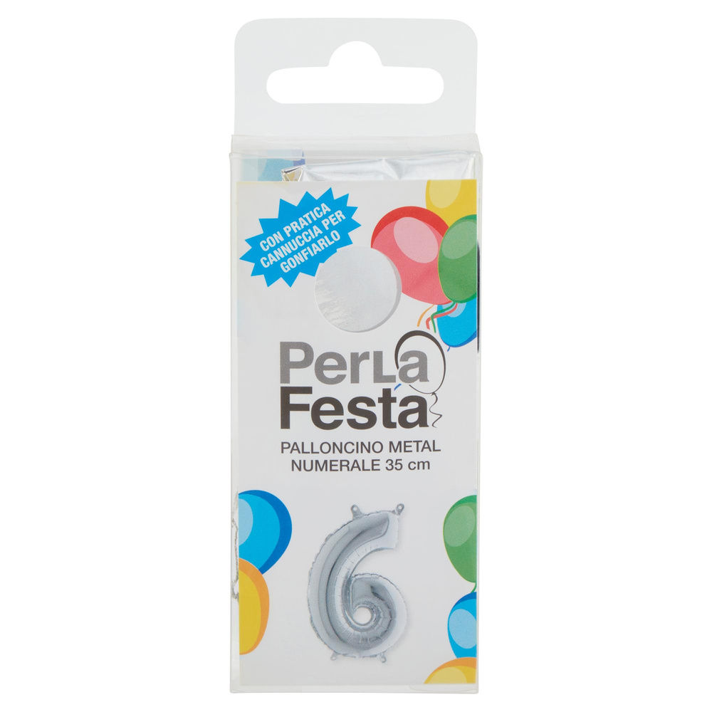 PALLONCINO MYLAR N 6 PERLAFESTA PZ 1 - 3