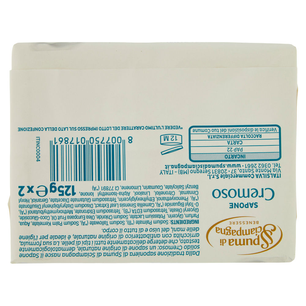SAPONETTA SPUMA DI SCIAMPAGNA CREMOSO 2X G 125 - 1