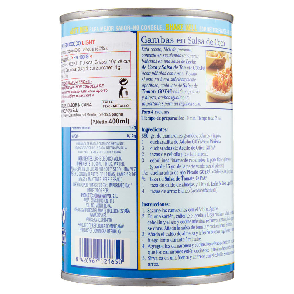 LATTE DI COCCO LIGHT GOYA ML 400 - 1