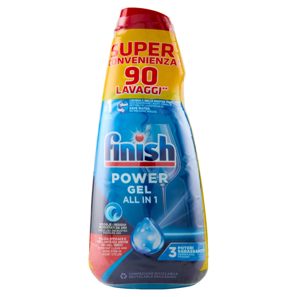 DETERSIVO PER LAVASTOVIGLIE FINISH POWERGEL MAX FRESH ML 600X3 - 7