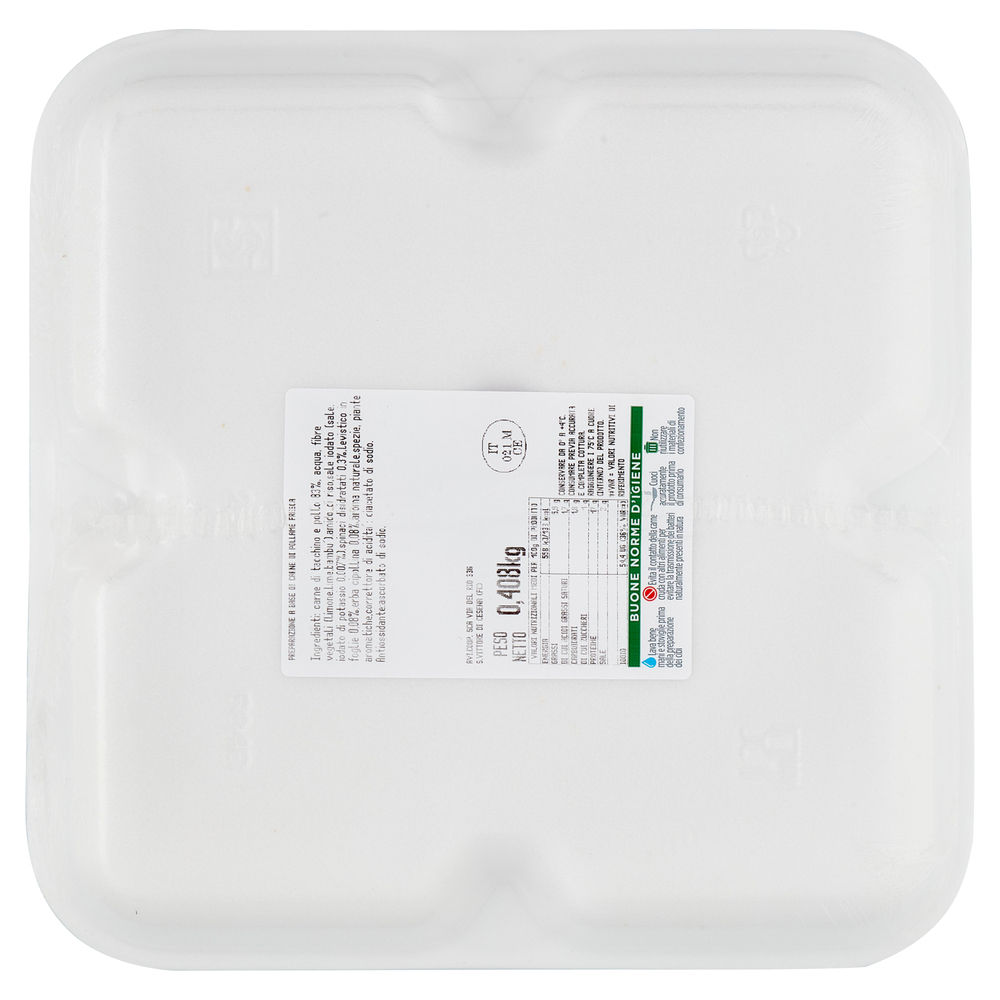HAMBURGER CON ERBETTE CON CARNE DI TACCHINO E POLLO CF 408 G AMADORI - 2