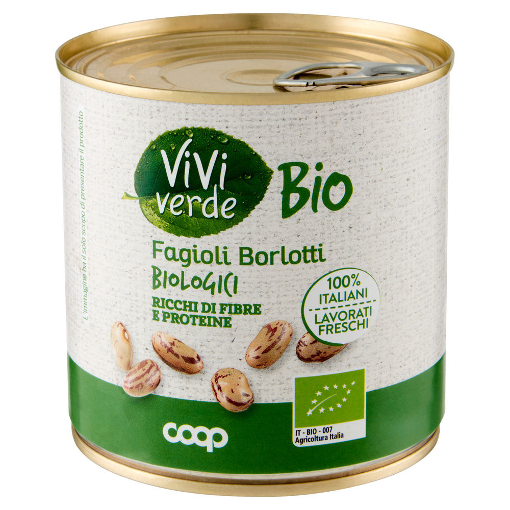 FAGIOLI BORLOTTI BIOLOGICI VIVIVERDE COOP LATTINA G 400 SGOCC G 250 - 6