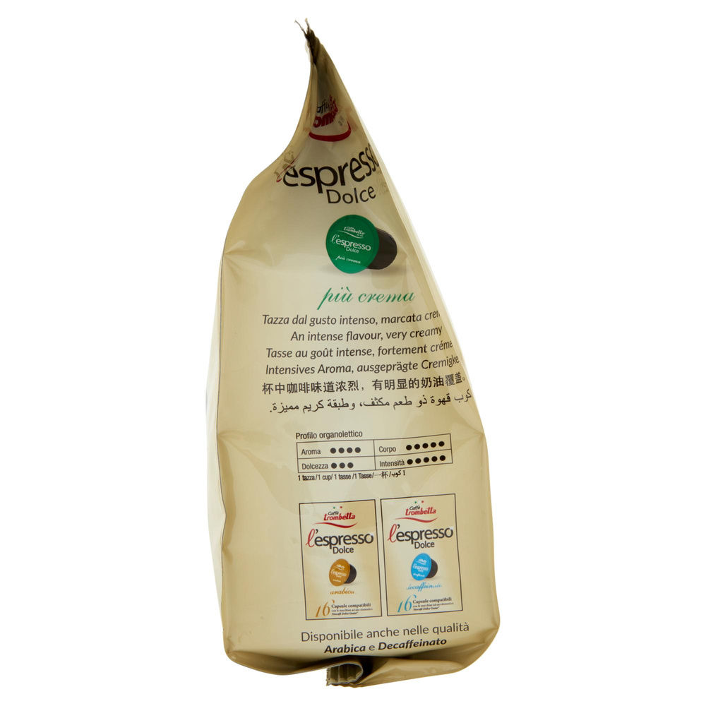 CAPSULE PER L'ESPRESSO DOLCE PIU CREMA  CAFFÈ TROMBETTA 16PZ 112G - 5