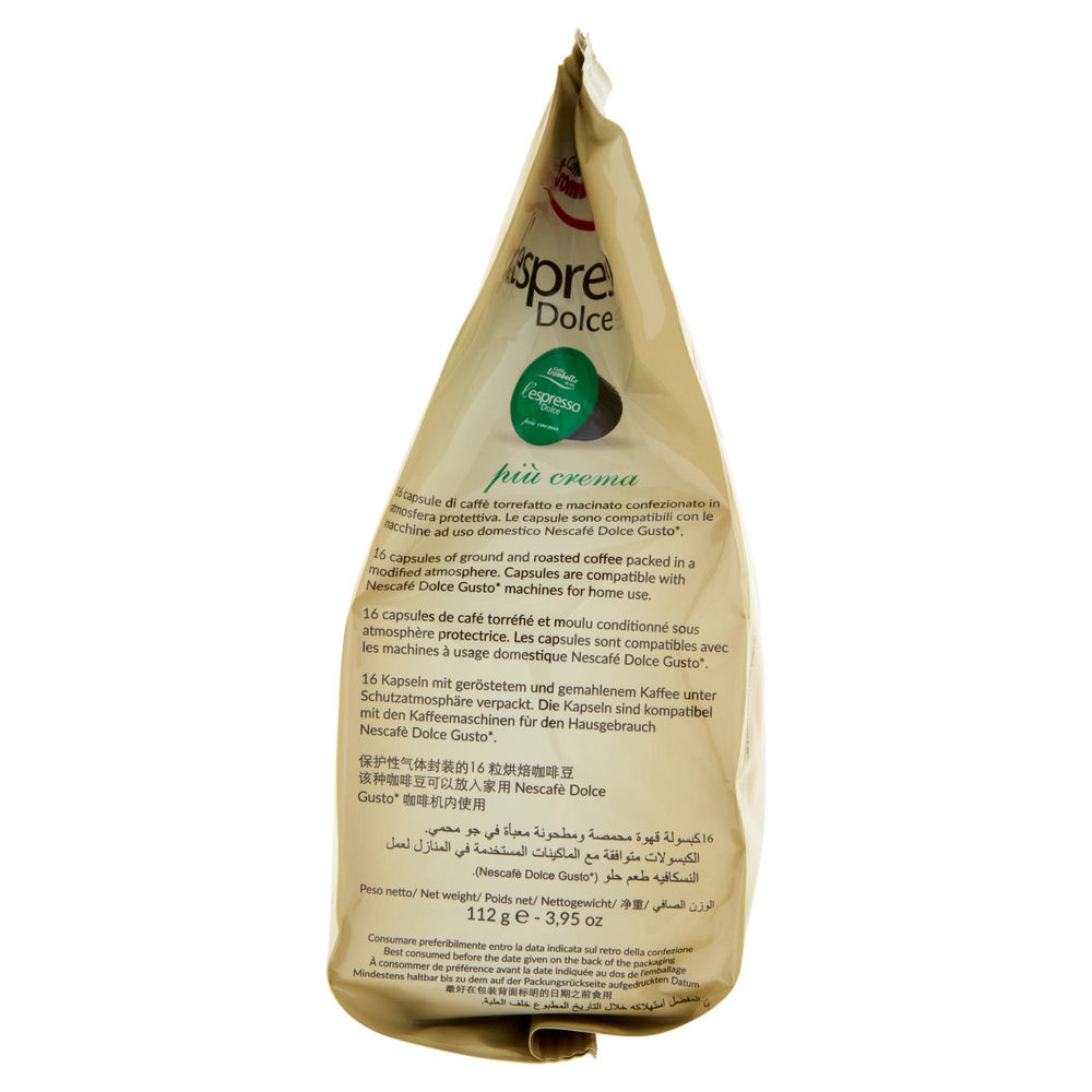 CAPSULE PER L'ESPRESSO DOLCE PIU CREMA  CAFFÈ TROMBETTA 16PZ 112G - 2