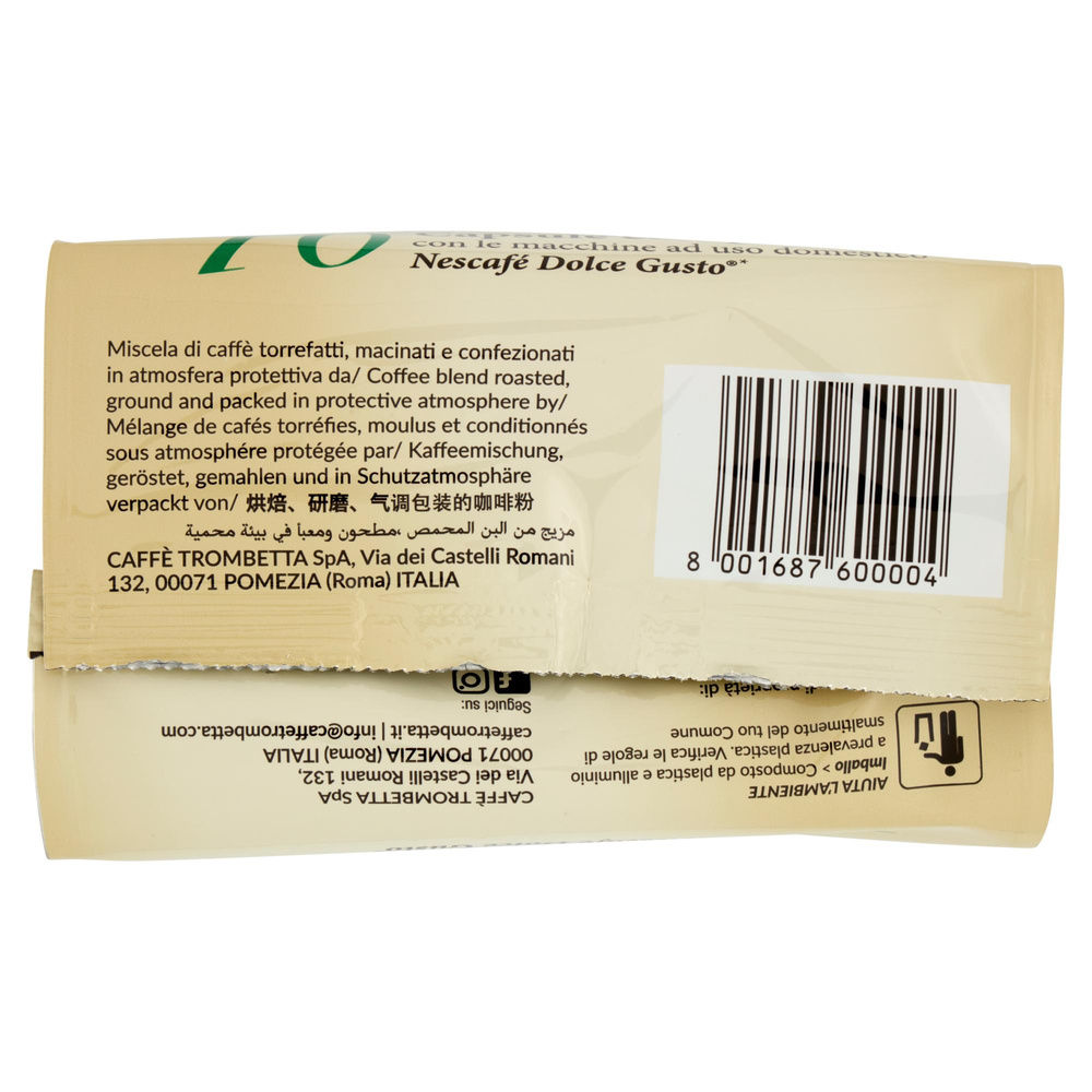 CAPSULE PER L'ESPRESSO DOLCE PIU CREMA  CAFFÈ TROMBETTA 16PZ 112G - 7