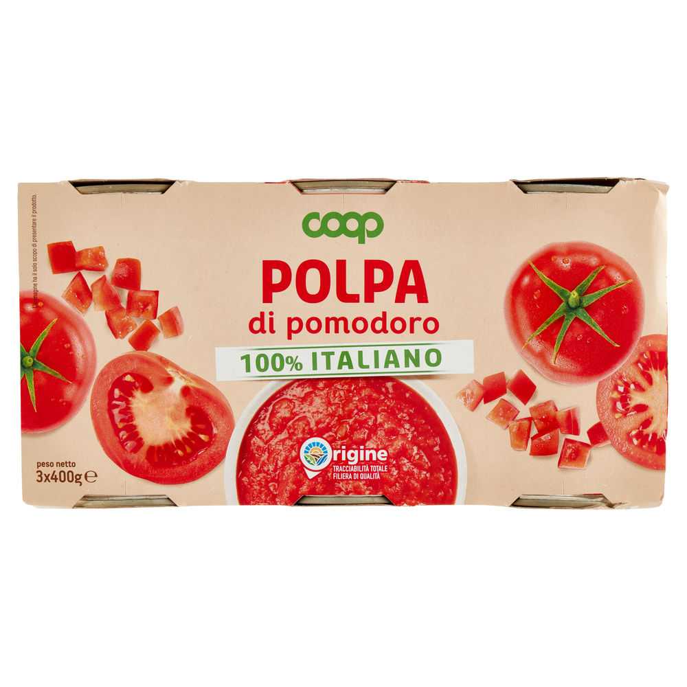 POLPA DI POMODORO ORIGINE COOP CLUSTER G.400X3 - 18