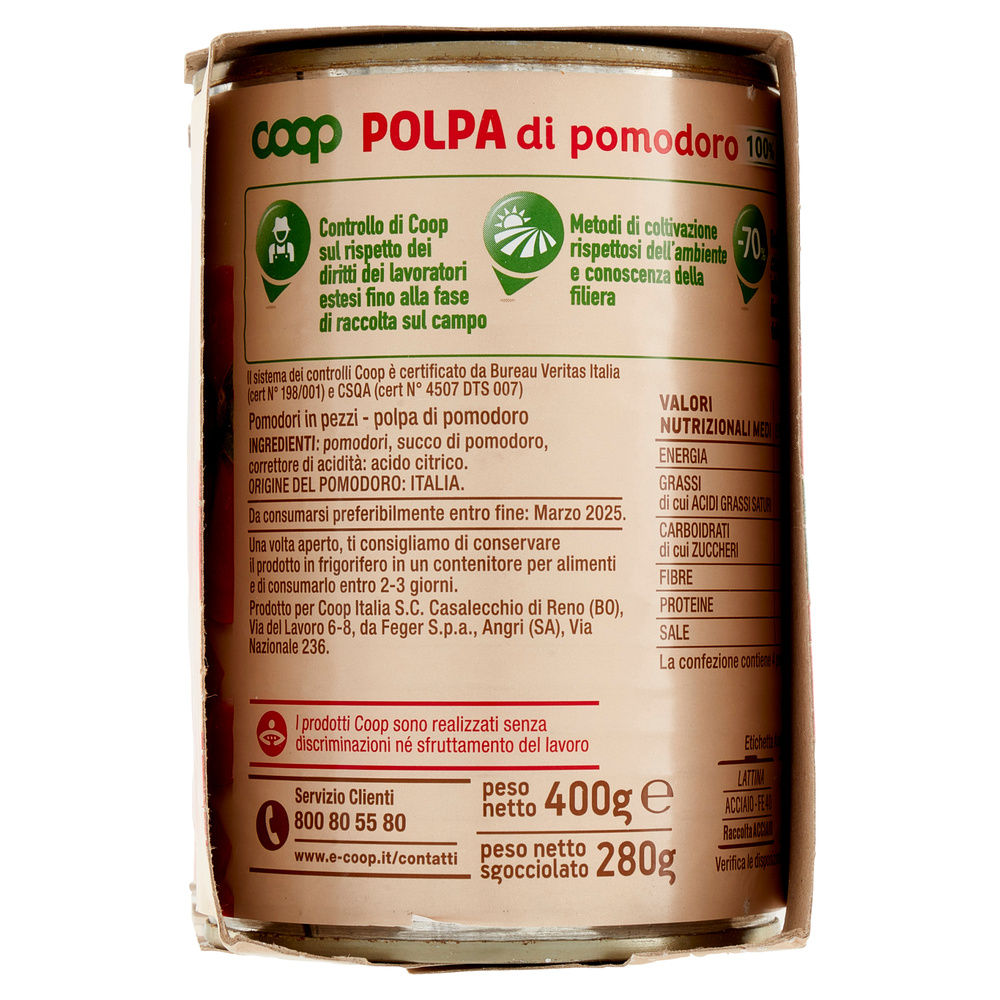 POLPA DI POMODORO ORIGINE COOP CLUSTER G.400X3 - 19