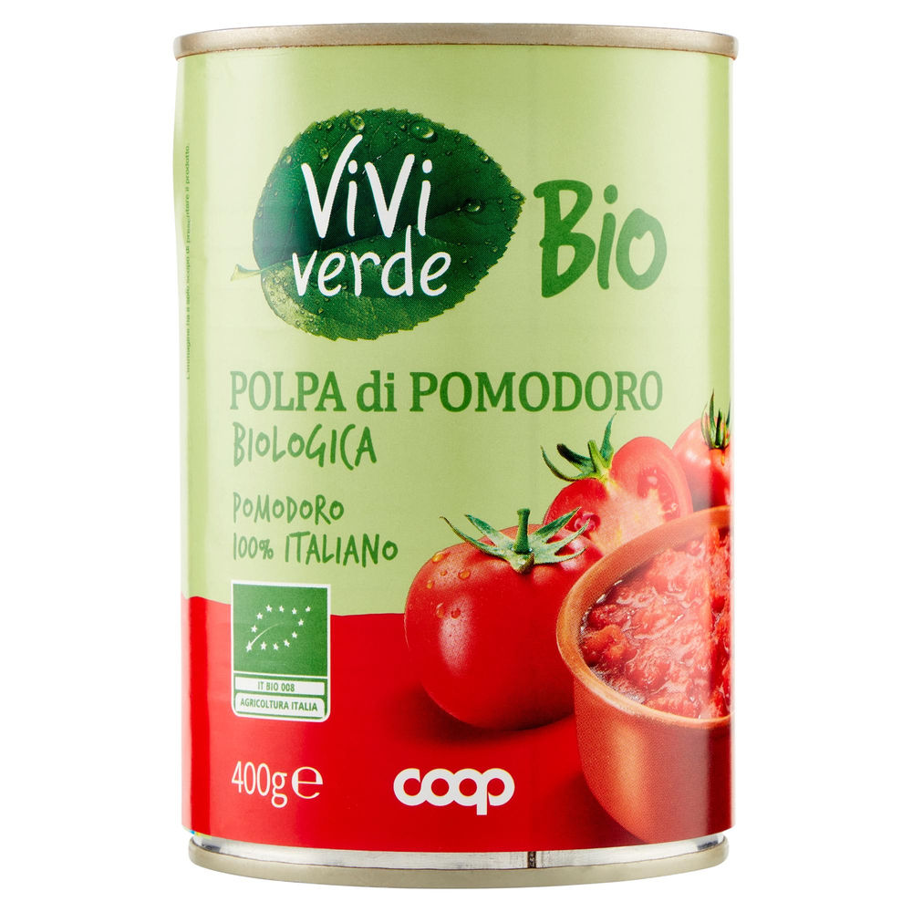 Polpa di pomodoro vivi verde bio coop lattina g 400