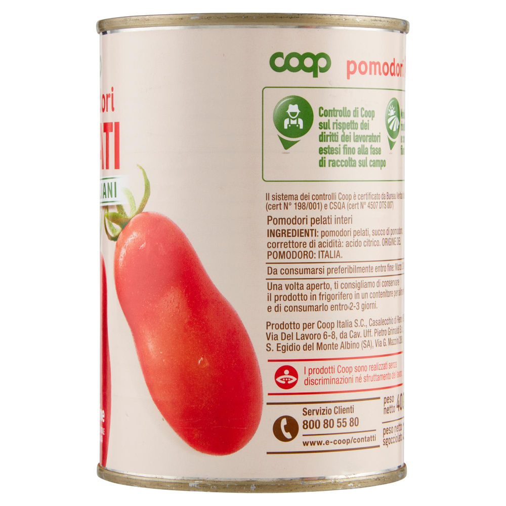 POMODORI PELATI ORIGINE COOP BARATTOLO G 400 - 16