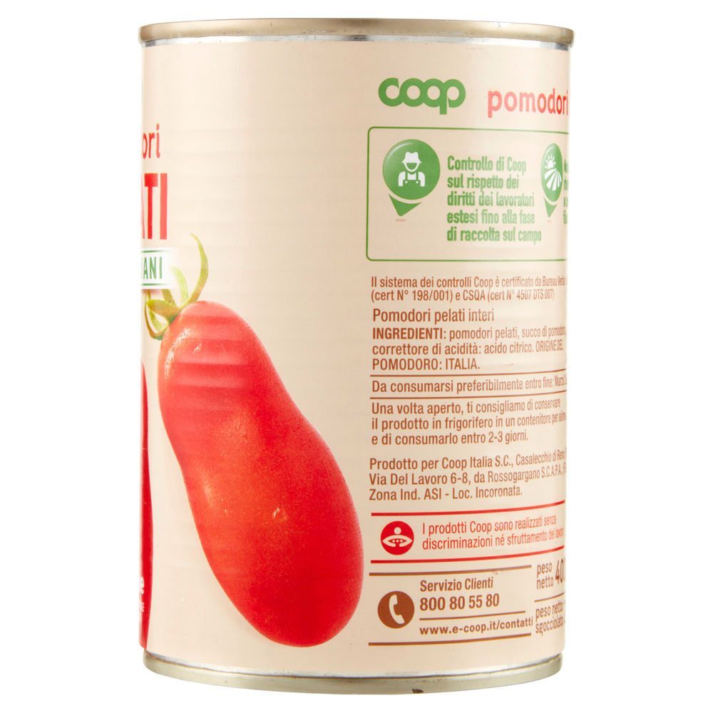 POMODORI PELATI ORIGINE COOP BARATTOLO G 400 - 11