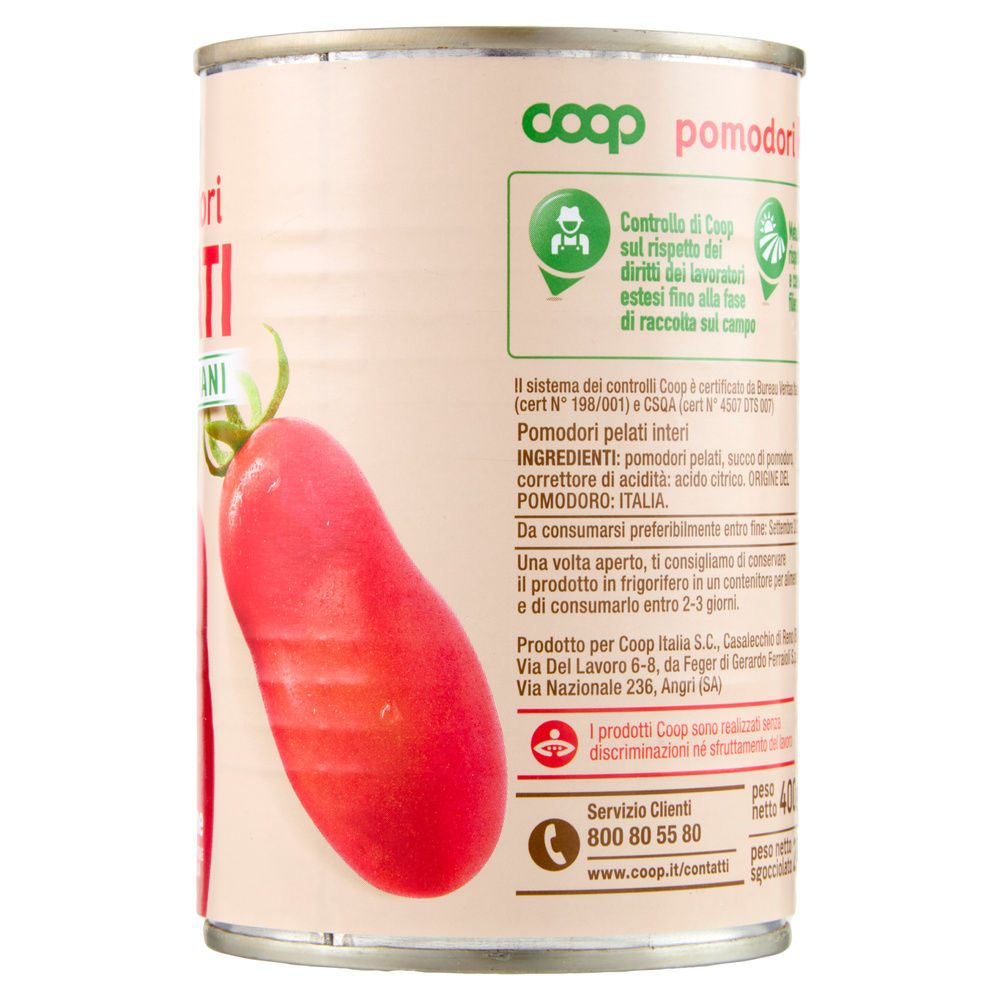 POMODORI PELATI ORIGINE COOP BARATTOLO G 400 - 29