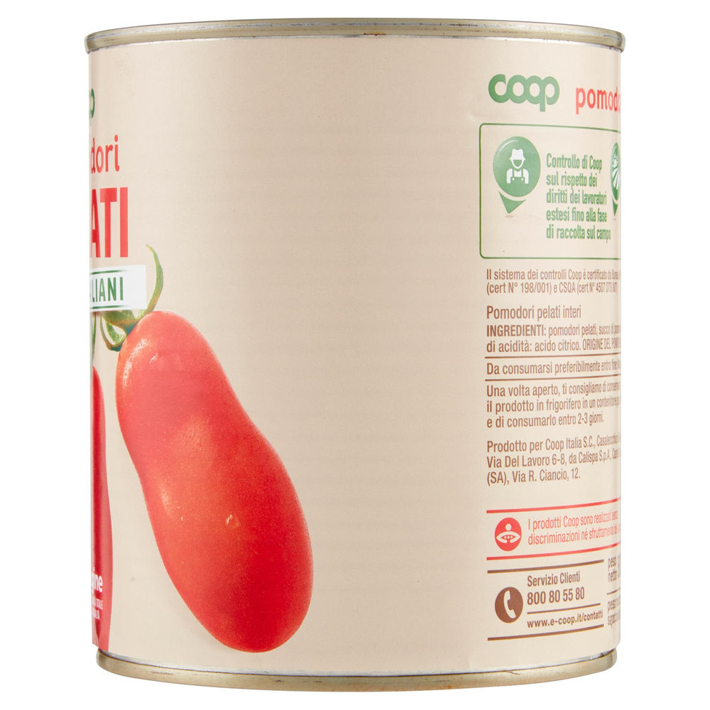 POMODORI PELATI ORIGINE COOP BARATTOLO G800 - 21