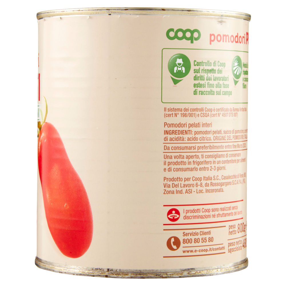 POMODORI PELATI ORIGINE COOP BARATTOLO G800 - 11