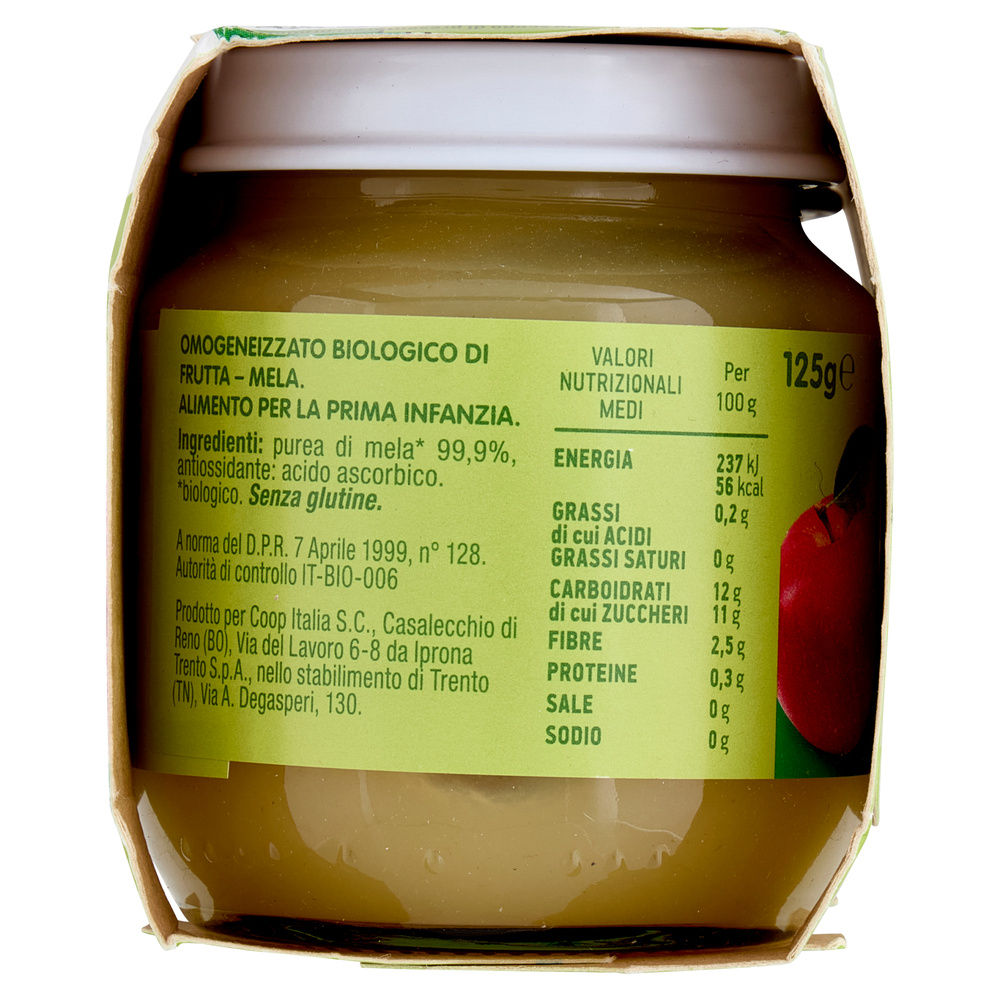 OMOGENEIZZATO MELA BIO COOP CRESCENDO CLUSTER G 125X2 - 5