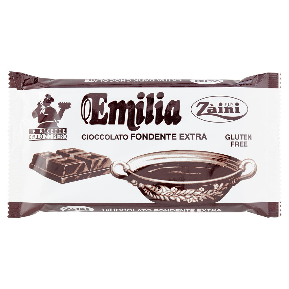 TAVOLETTA CIOCCOLATO FONDENTE EXTRA EMILIA ZAINI INCARTO G 400 - 0