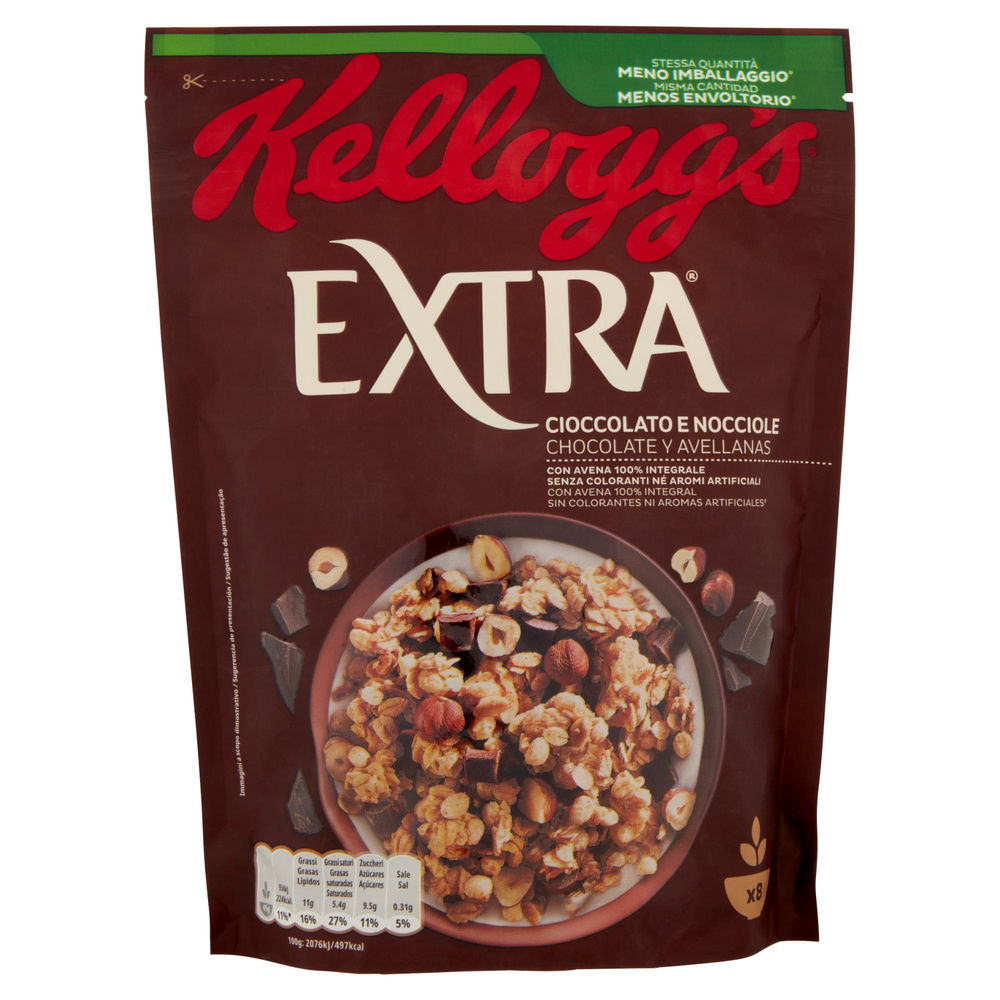 CEREALI CIOCCOLATO E NOCCIOLE KELLOGG'S EXTRA SCATOLA G 375 - 2