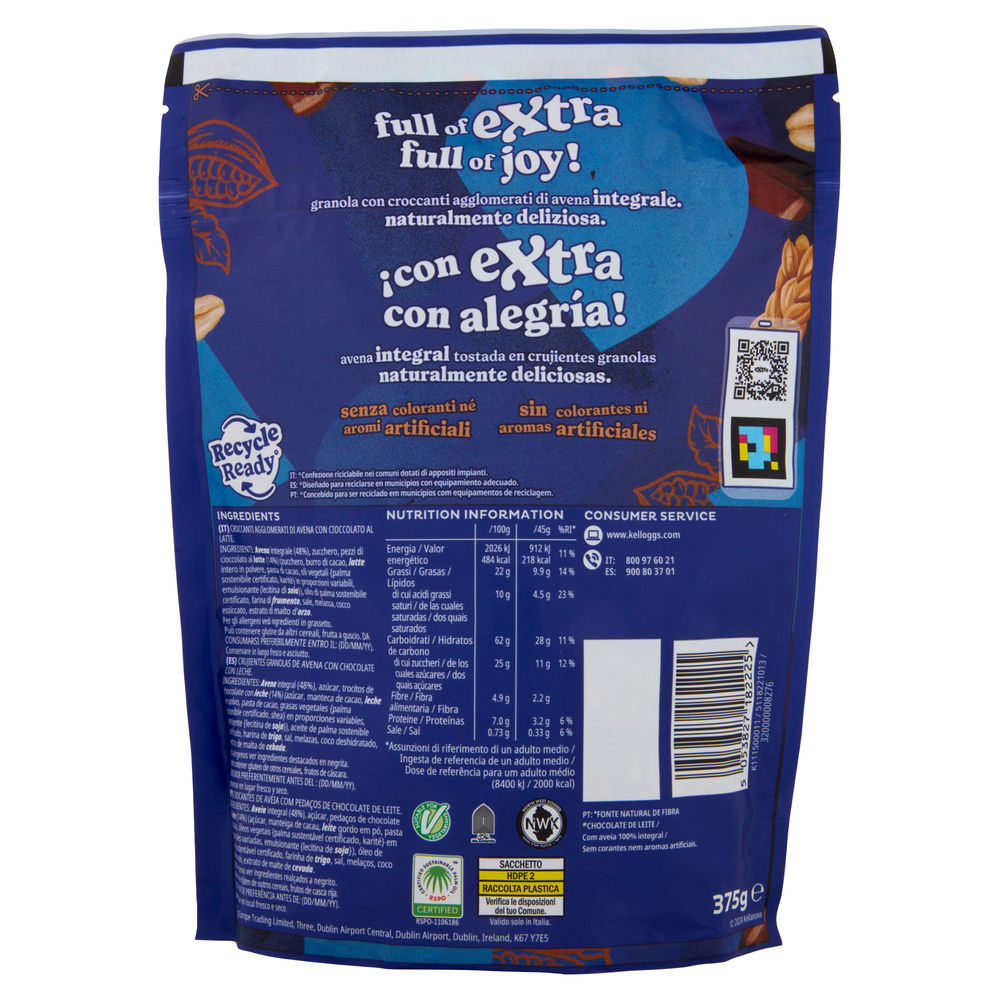 CEREALI CIOCCOLATO AL LATTE KELLOGG'S EXTRA SCATOLA G 375 - 1