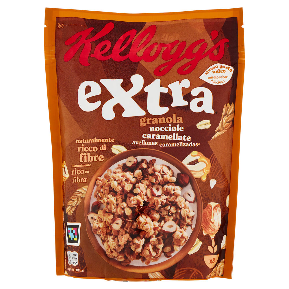 Cereali nocciole caramellate kellogg's extra scatola g 375