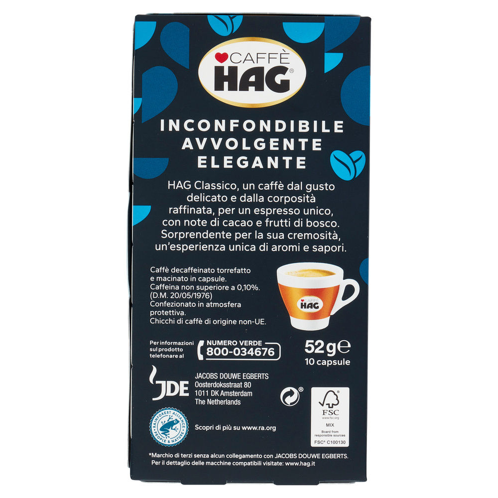 CAFF&Egrave; HAG CLASSICO 10 CAPSULE IN ALLUMINIO SCATOLA G 52 - 1