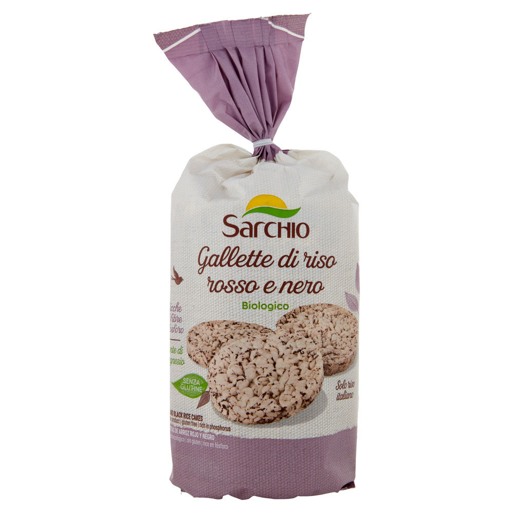 GALLETTE DI RISO ROSSO E NERO BIO S/GLUTINE SARCHIO SACCHETTO G 100 - 4