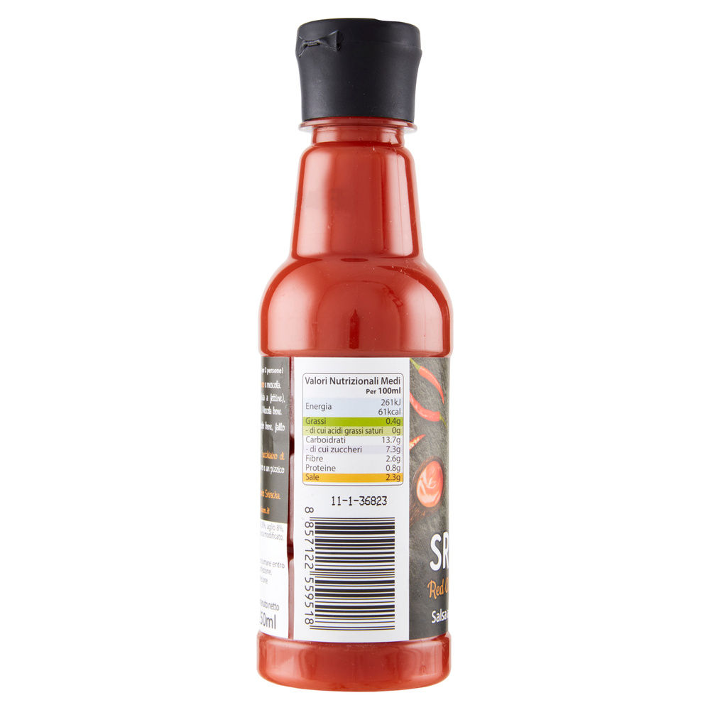 SRIRACHA RED CHILI SAUCE 250G( SALSA AL CHILI PICCANTE ) - 3